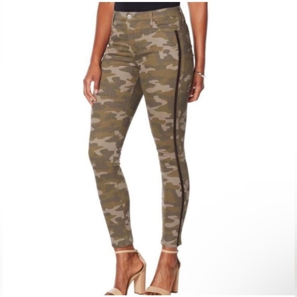 NWT SkinnyGirl Pants Size 6 /28 Long Broadway High-Rise Skinny Camo Olive Green